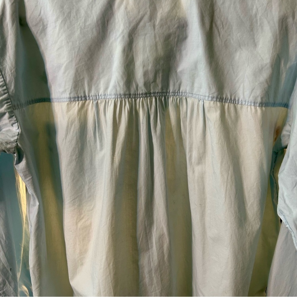 Anthropologie Maeve The Clarissa Bon Voyage Beaded Button Down Shirt - Picture 11 of 13